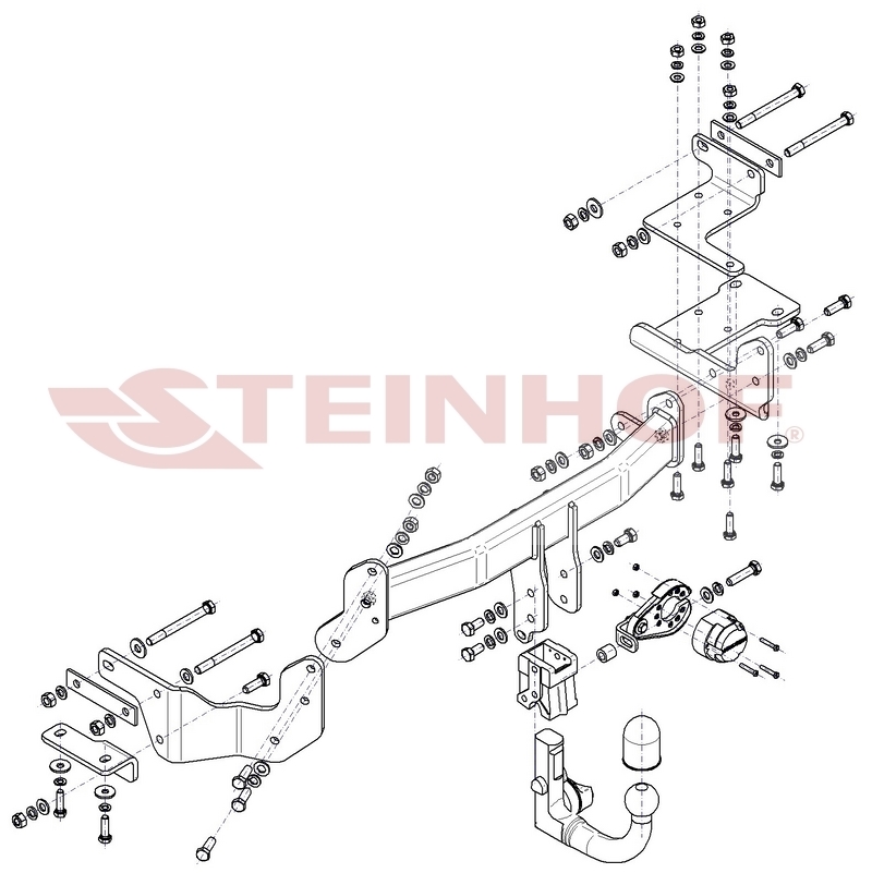 Vertikalna vlečna kljuka Hyundai Santa Fe IV - (TM) (2WD / 4WD) - od 2018 do 2020